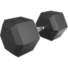 Гантель гексагональная UNIX FIT 47,5 кг обрезиненная DBHEX47_5x2